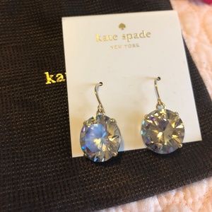 kate spade champagne crystal drop earrings
